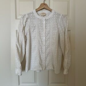 Sezane eyelet blouse